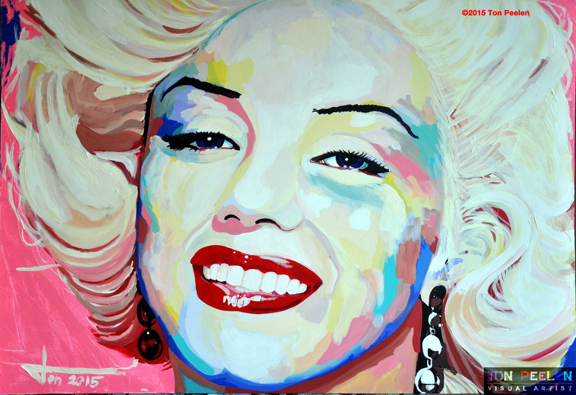 Painting of Marilyn Monroe by Dutch Artist Ton Peelen