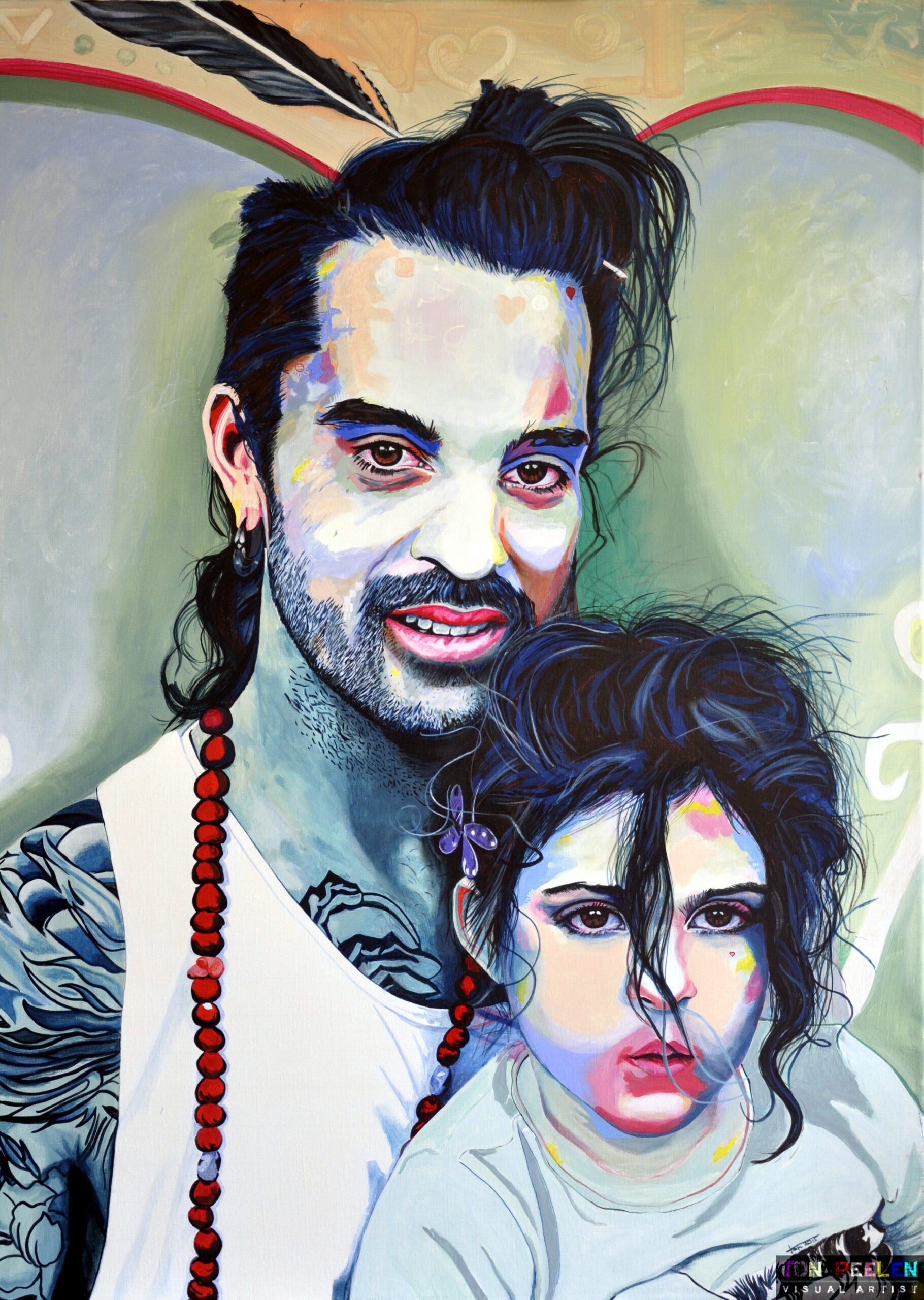 Portrait Ibiza Dad by Dutch Artist Ton Peelen